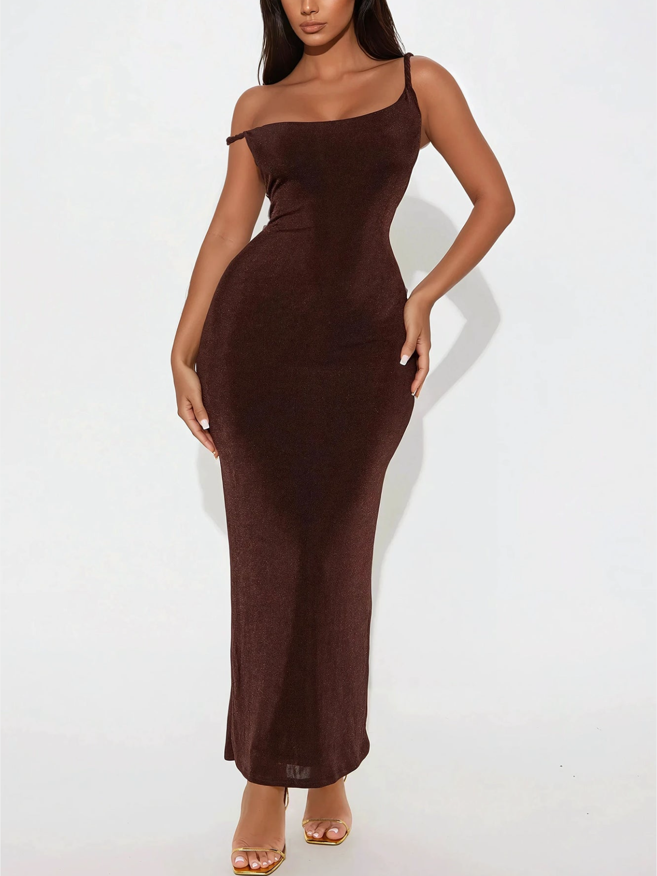Mocha long dress