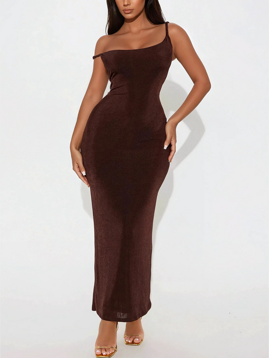 Mocha long dress